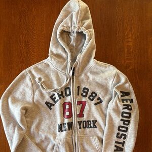 Aeropostale Heather Gray Fleece Hoodie